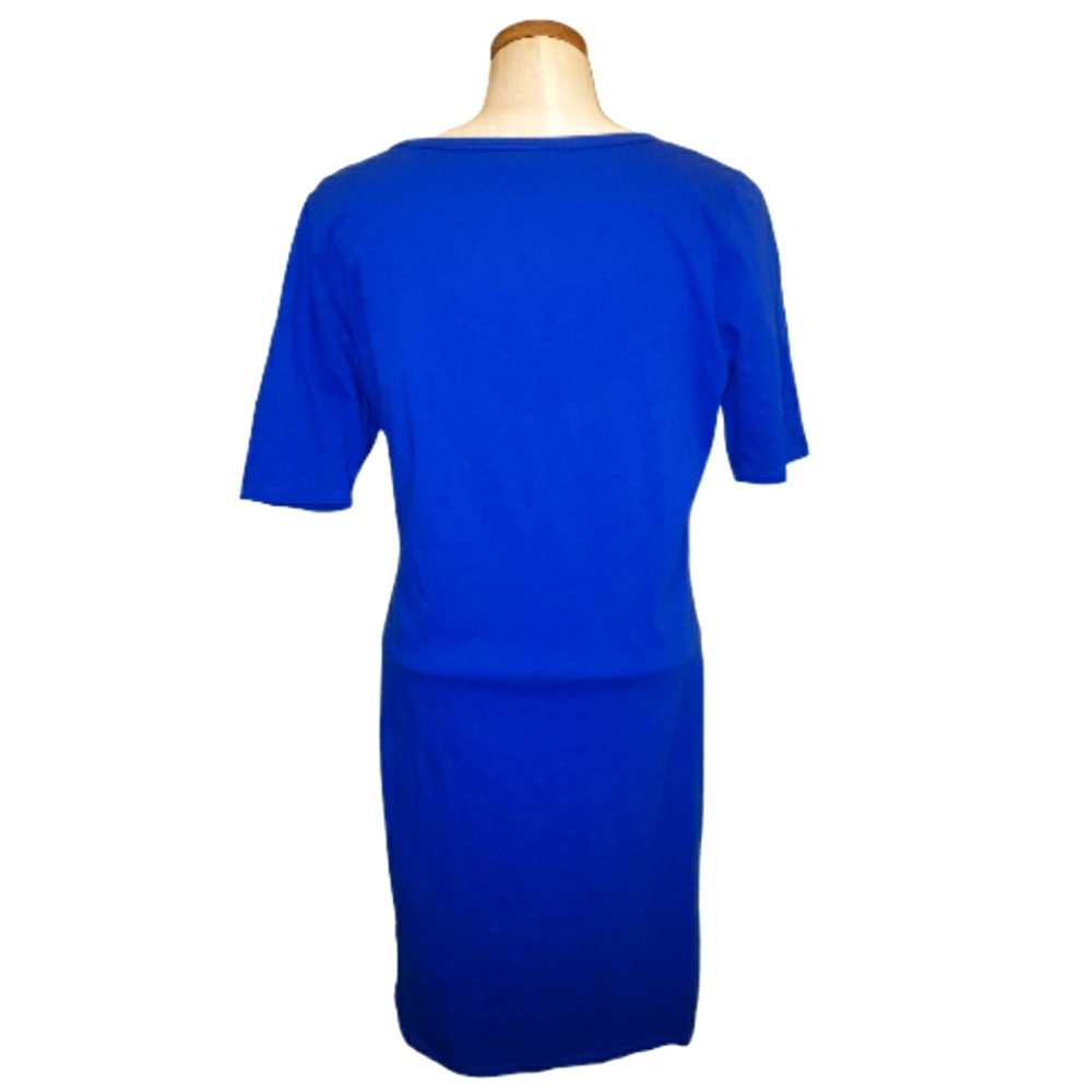 LuLaRoe Knee-Length Mid-Length Sleeves Cobalt Blue T-Shirt Dress XL (12-16) - Picture 9 of 16